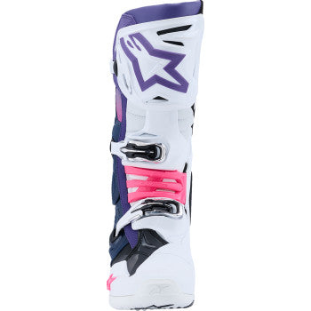 ALPINESTARS Tech 10 Boots - White/Violet/Navy/Pink Fluorescent - US 9 / EU 43 2010020-2780-9