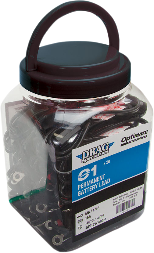 DRAG SPECIALTIES Permanent Battery Lead O-01 - Jar of 20 Quantity (20 pack) O-01DJAR