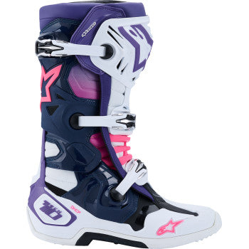 ALPINESTARS Tech 10 Boots - White/Violet/Navy/Pink Fluorescent - US 11 / EU 45.5 2010020-2780-11
