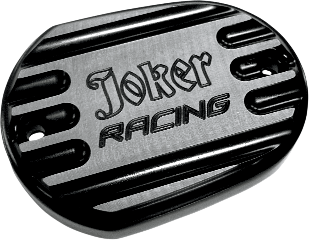 JOKER MACHINE Master Cylinder Cover - Brake - Front - Joker Logo - Black 10-381B