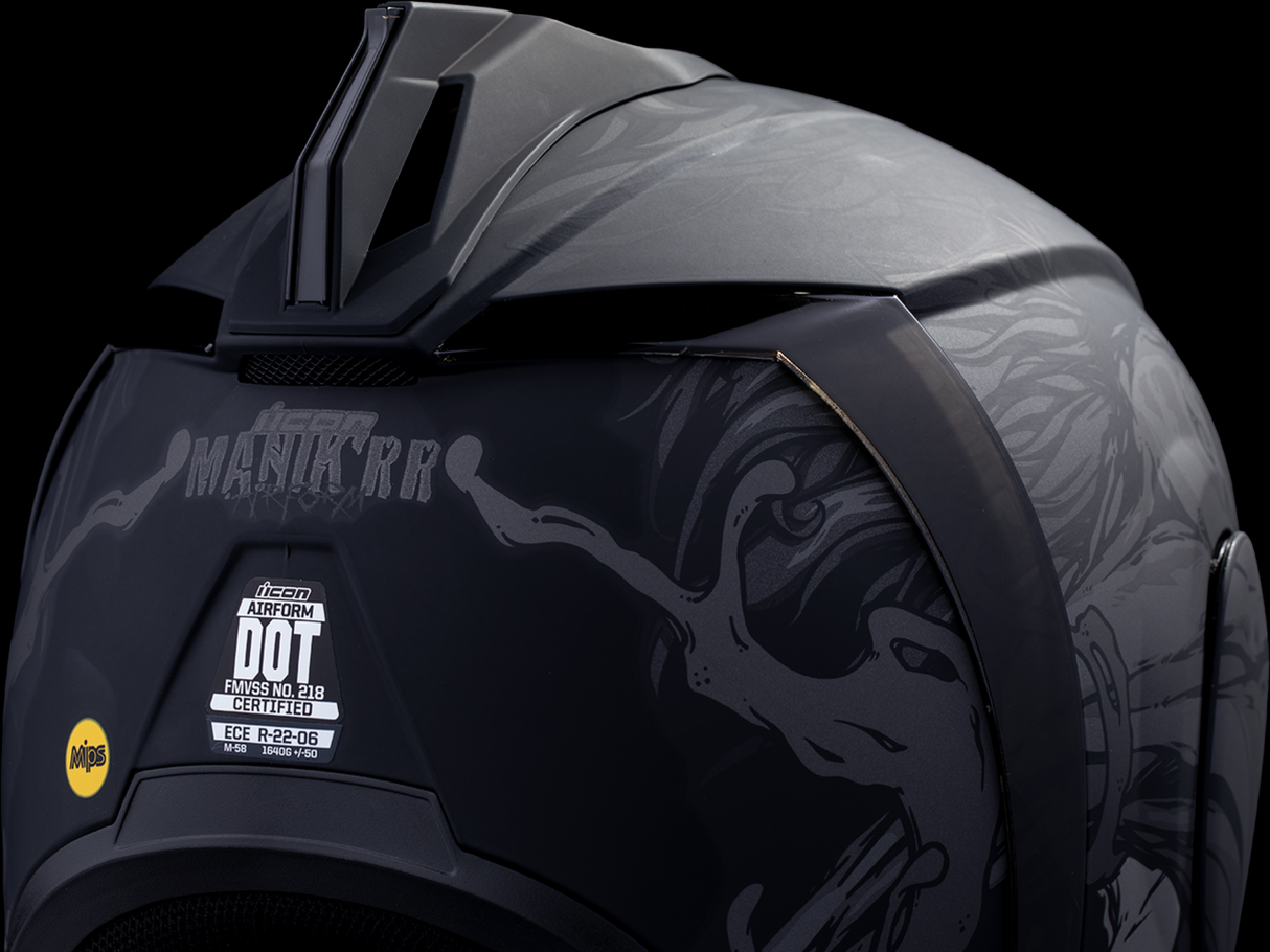 ICON Airform™ Helmet - Manik'RR - MIPS® - Dark Black - XS 0101-17003