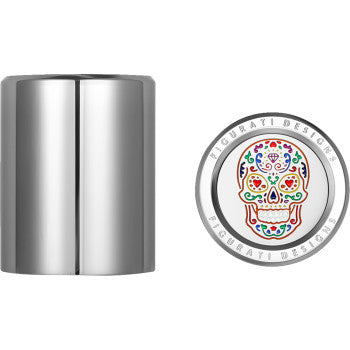 FIGURATI DESIGNS Docking Cover - Medium - Mirror Polished - Sugar Skull FD30-DC-27-30-SS