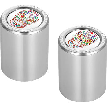 FIGURATI DESIGNS Docking Cover - Medium - Mirror Polished - Sugar Skull FD30-DC-27-30-SS