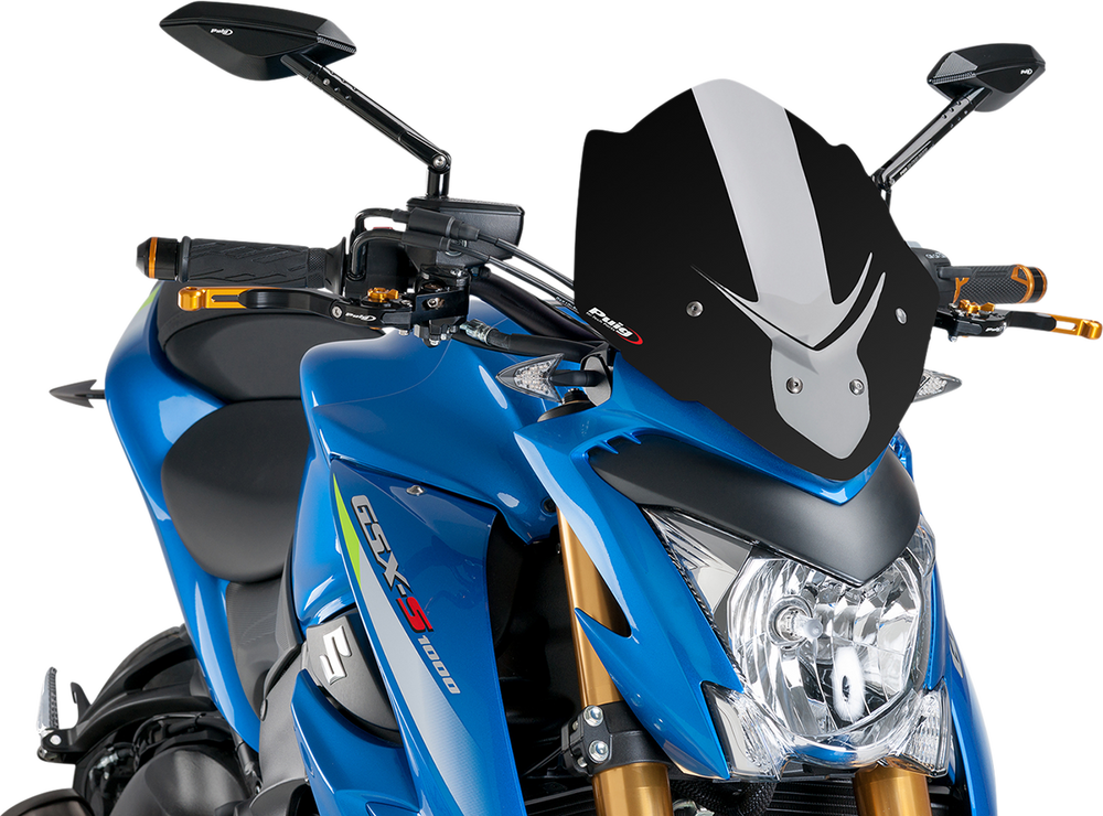 PUIG HI-TECH PARTS New Generation Windscreen - Black - GSXS1000 7653N