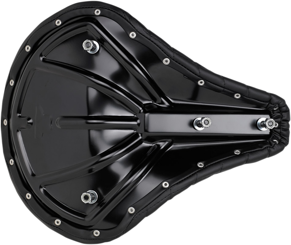 BILTWELL Solo 2 Seat - Black - Tuck and Roll 4004-105