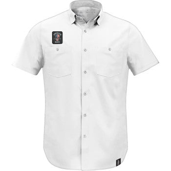 American Biker Biker Sam Lightweight Shirt - Red/White/Blue - Small ABBRWBSAM13ST74WHSR