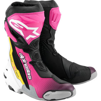 ALPINESTARS Supertech R Boots - Black/Magenta/White/Yellow - US 6 / EU 39 2220021-1634- 39