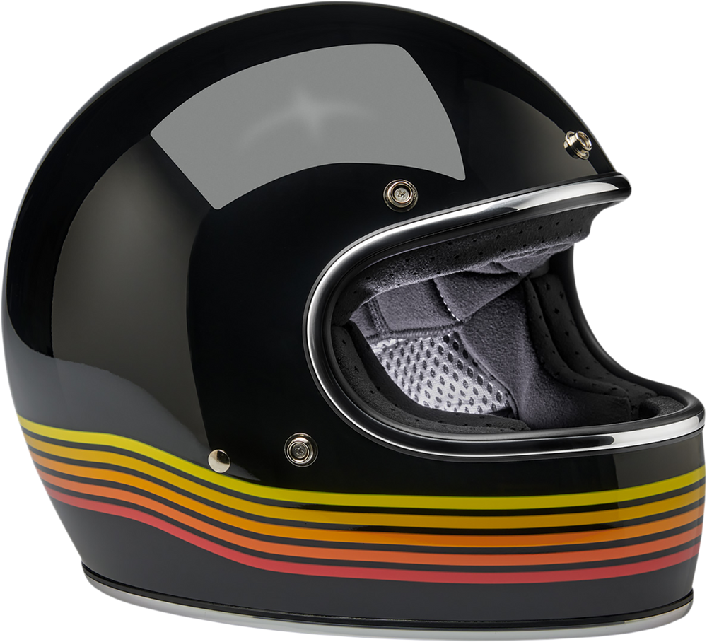 BILTWELL Gringo Helmet - Gloss Black Spectrum - Small 1002-536-102