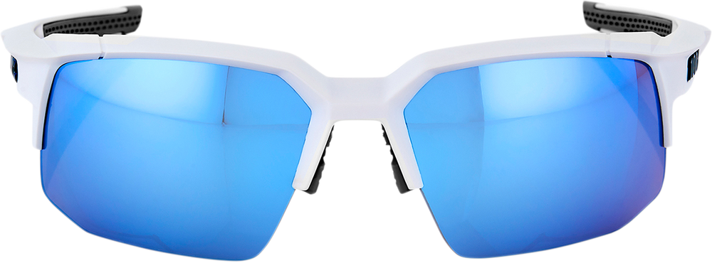 100% Speedcoupe Sunglasses - White - Blue Mirror 61031-000-75