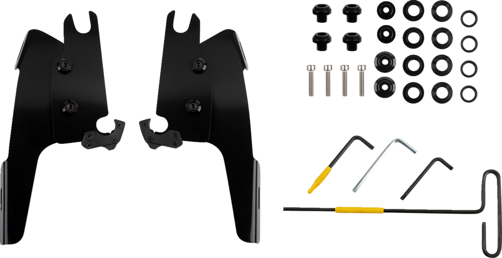 MEMPHIS SHADES Batwing Mounting Kit - Black - Chief Bobber MEB2071