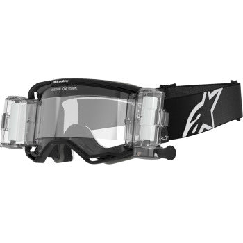 ALPINESTARS GOGGLES Vision 8 Roll-Off Goggle - Corp - Black - Clear 5101125-1529