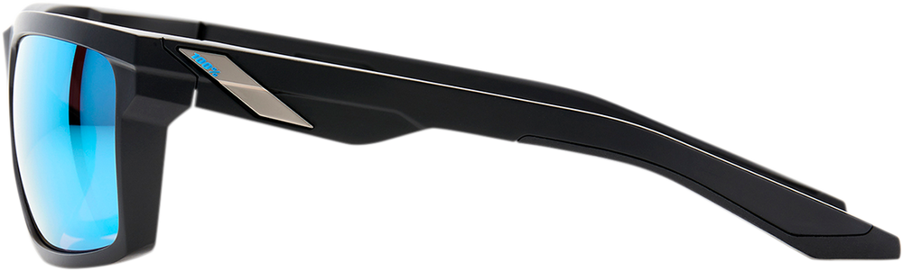 100% Daze Sunglasses - Matte Black - Blue Mirror 61030-019-75
