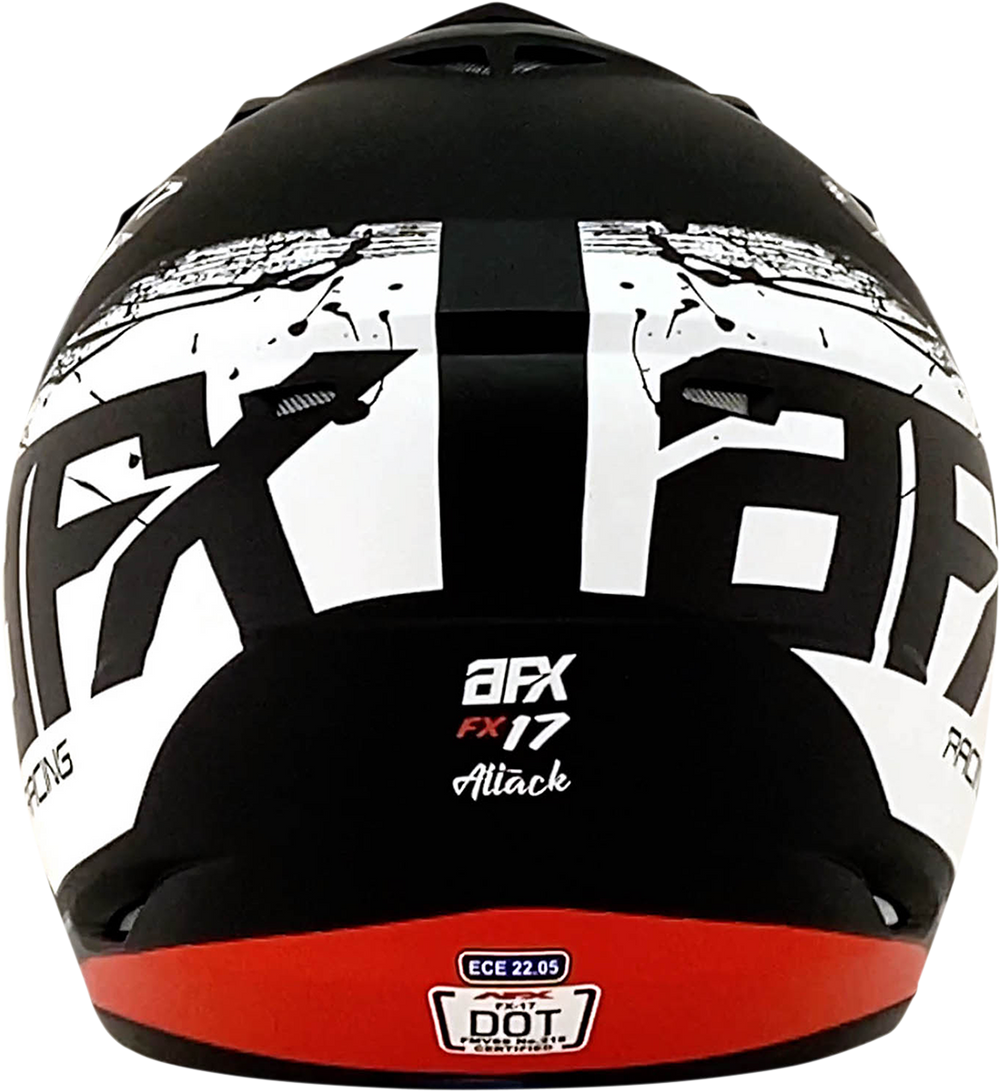 AFX FX-17 Helmet - Attack - Matte Black/Orange - Small 0110-7155
