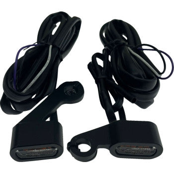 DRAG SPECIALTIES Marker Lights - Black - Smoke Lens - '04-'13 XL L22-0236DMBME