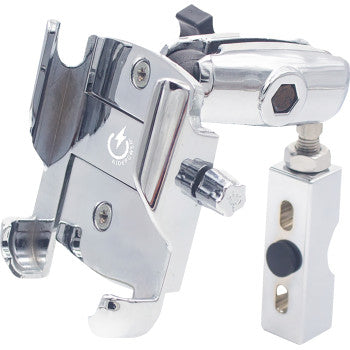 RIDEPOWER Metal Phone Mount - Large - Perch Mount - Chrome RPMTLMOUNTLGCR