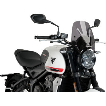 PUIG HI-TECH PARTS New Generation Windscreen - Dark Smoke - Trident 660 2021-2024 20638F
