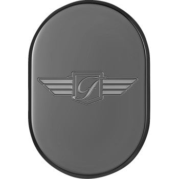 FIGURATI DESIGNS Antenna Cover - Left Rear Fender - FD Logo - Black FD-01-AC-BLK-LT