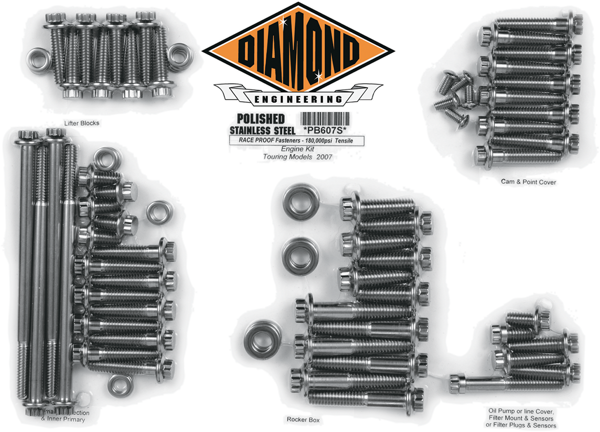 DIAMOND ENGINEERING Bolt Kit - Engine - FL PB607S
