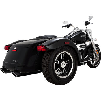 VANCE & HINES Twin Slash Slip-On Mufflers - Black Freewheeler 2017-2025 /Road Glide 3 FLTRT 2023-2024 46796