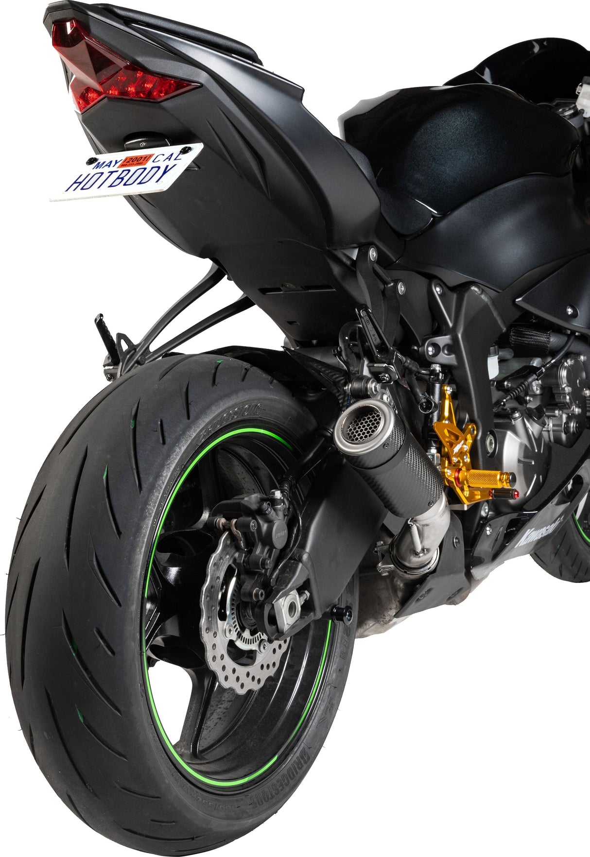 HOTBODIES Plate Bracket Textured Black Kaw 51901-1000