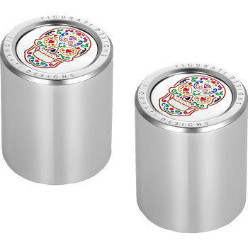 FIGURATI DESIGNS Docking Cover - Short - Mirror Polished - Sugar Skull FD30-DC-25-30-SS