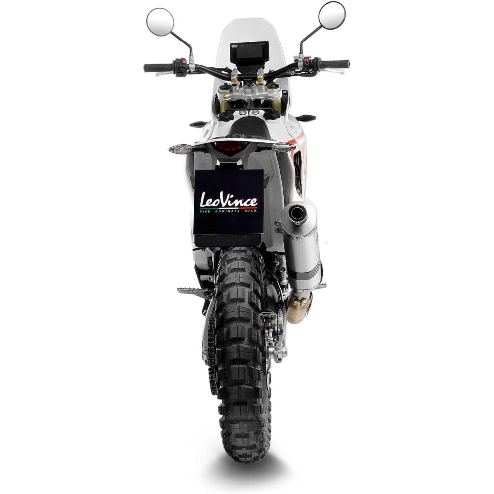LEOVINCE Slip-On Muffler - Black Stainless Steel Kove 450 Rally 2023 - 2024 14449EBU 1811-4696