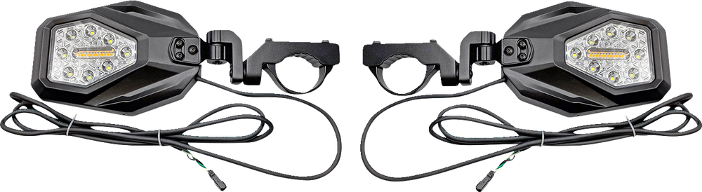 CUSTOM DYNAMICS Mirror - SXS - Side View - Hexagon - Black SXS-MIRROR
