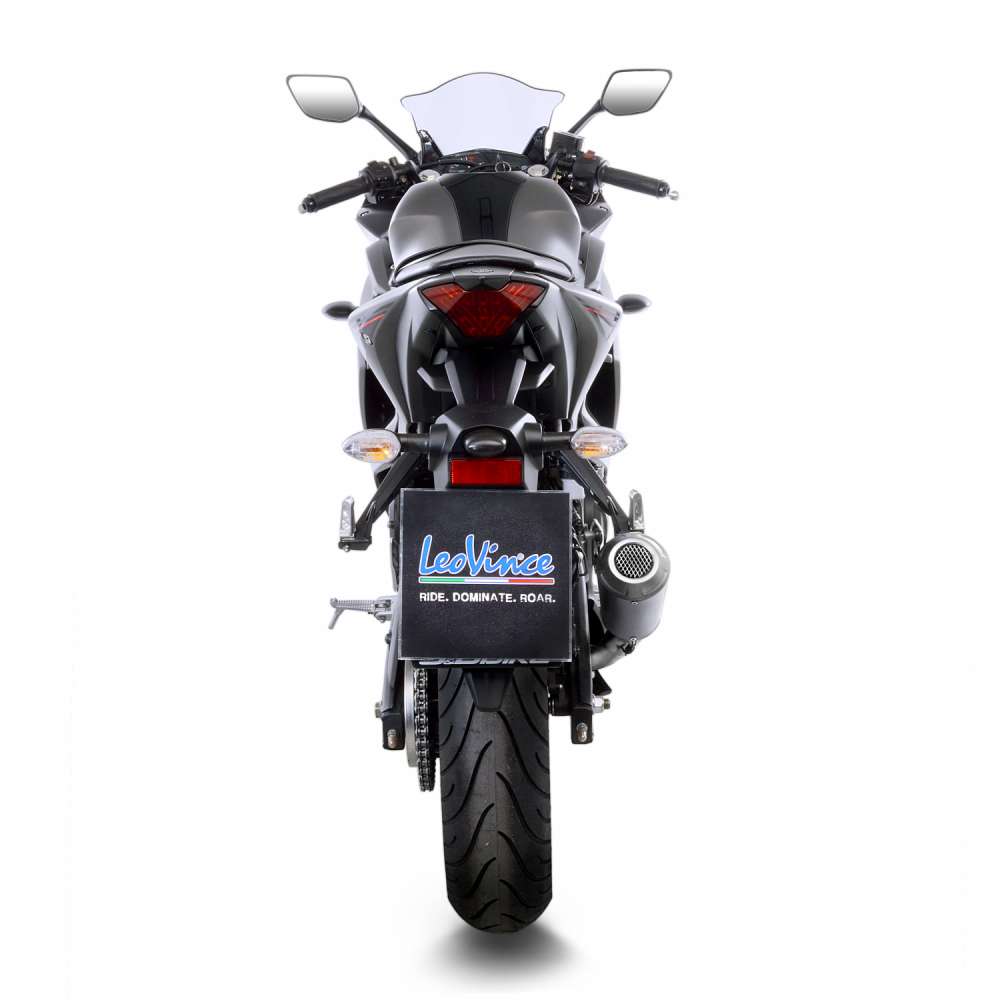 LEOVINCE LV-10 Slip-On Muffler - YZF-R3  15-24 /MT-03  Stainless Steel 15212U 1811-3499