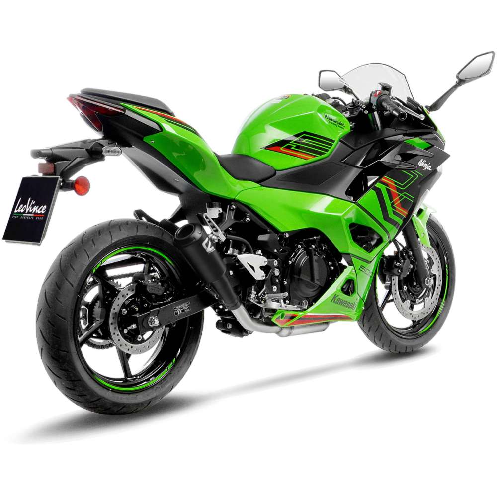 LEOVINCE LV-10 Slip-On Muffler - Full Black Ninja 400/500 2018-2025 15218FBU