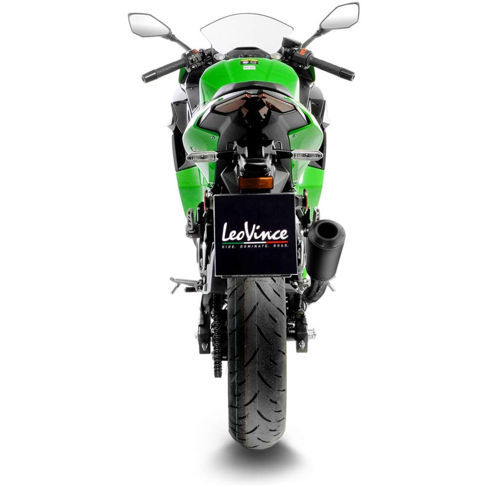 LEOVINCE LV-10 Slip-On Muffler - Full Black Ninja 400/500 2018-2025 15218FBU