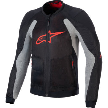 IN STOCK ALPINESTARS Troop-Air Jacket - Black/Ash Gray/Bright Red - XL 3301225-1087-XL