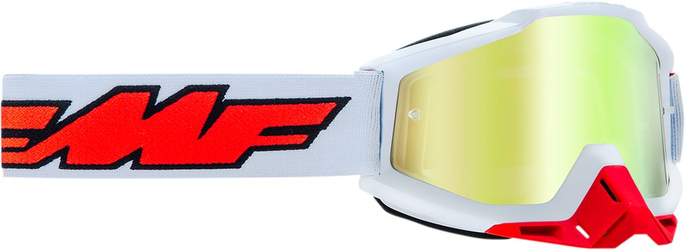 FMF PowerBomb Goggles - Rocket - White - True Gold F-50037-00004 2601-2981
