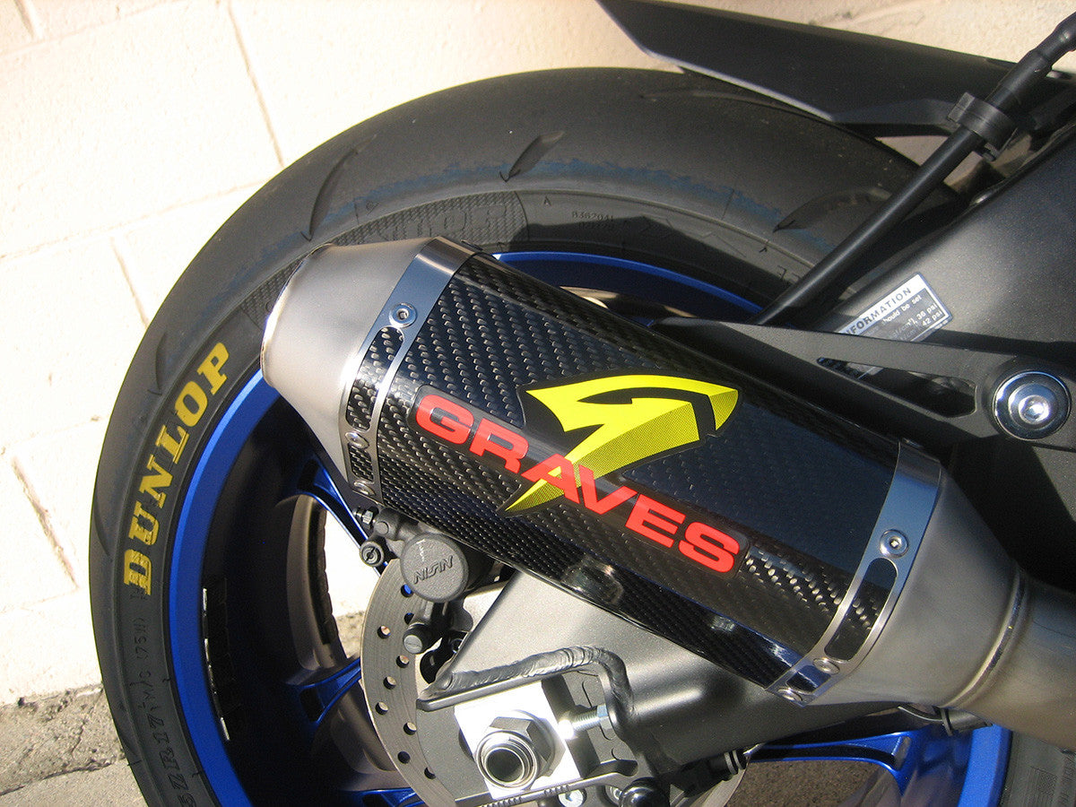 Graves Motorsports  Cat Back Slip-On Exhaust R1 / R1m / R1s 2015-2025 /Fz-10 2017-2018 / Mt-10 2018-2021 Exy-15r1-Cbtc