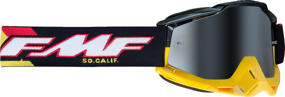 FMF PowerBomb Goggles - Speedway - Black/Yellow/Red/White - Silver Mirror F-50037-00013 2601-3309