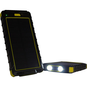 RidePower Portable Power Bank with LED Light/Solar Panel and 2 USB RPSOLAR10K