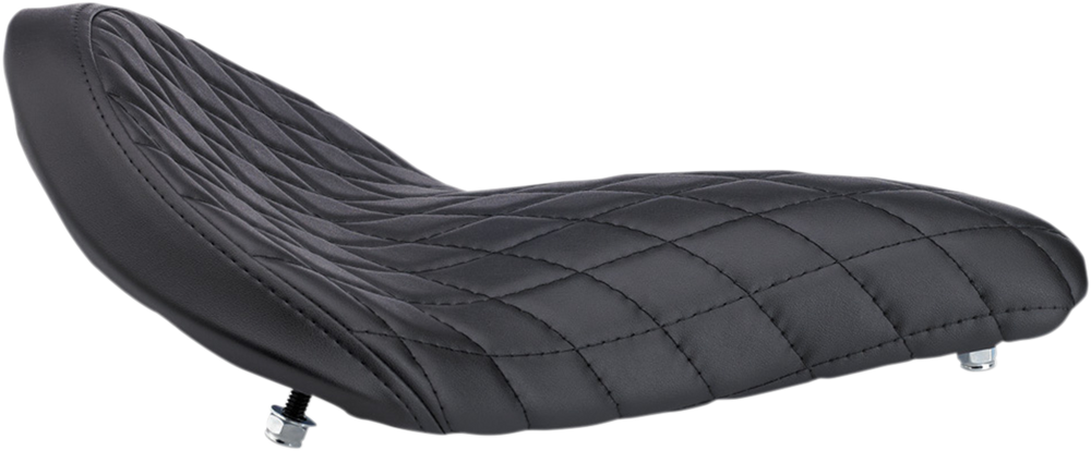 BILTWELL Solo 2 Seat - Black - Diamond 4004-101