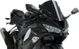 PUIG HI-TECH PARTS Race Windscreen - Black - ZX-6R 3177N