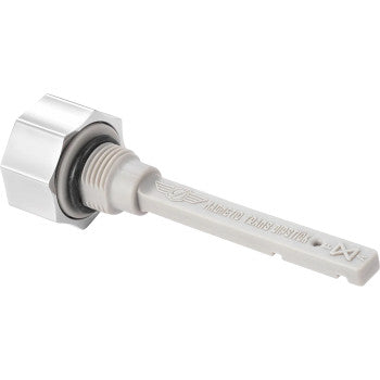 FIGURATI DESIGNS Transmission Oil Dipstick - Magnetic - Curved - Silver - Twin Cam FD01-MAGTD-SM-SS