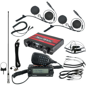 NAVATLAS Intercom/Radio and In-Helmet Headset Kit - 2-Seat - Black NI2RIH2