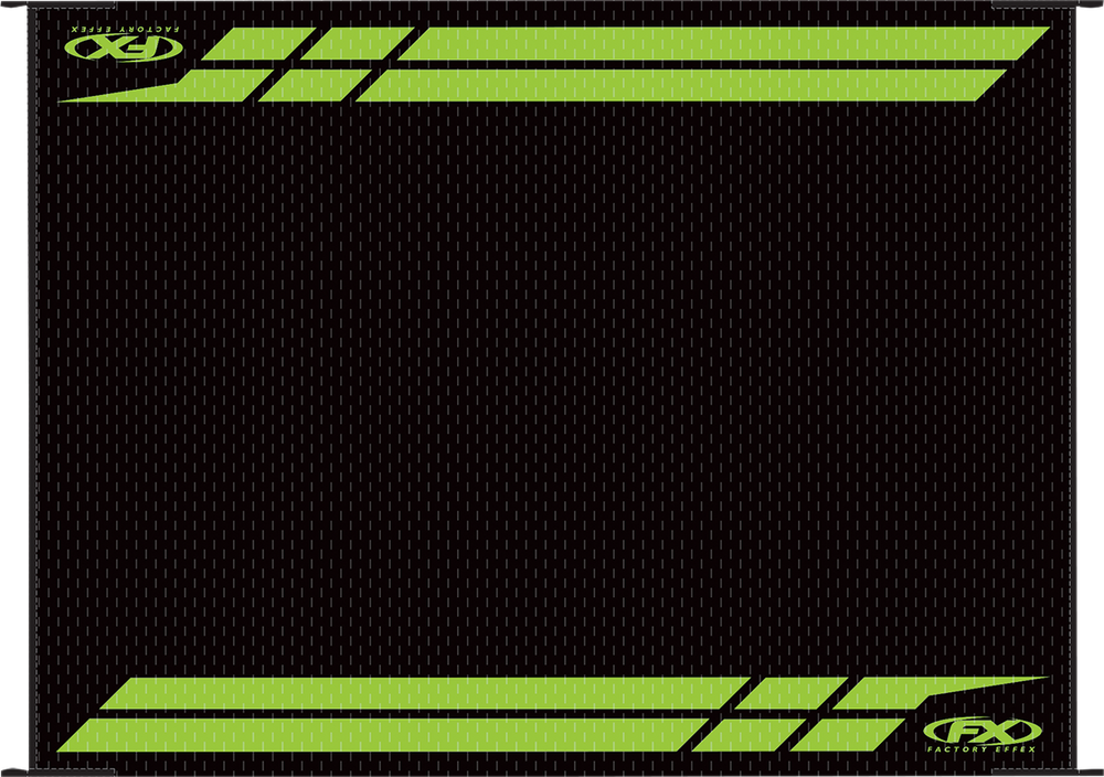 FACTORY EFFEX RV Mat - Black/Green - Kawasaki 22-45130