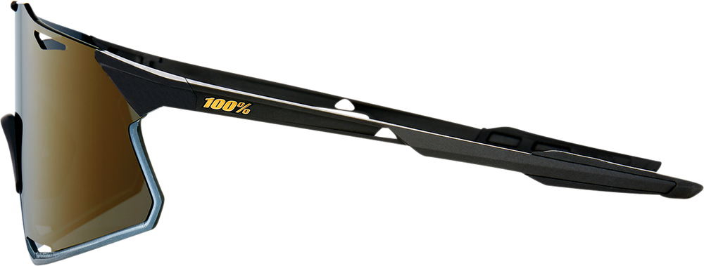 100% Hypercraft Sunglasses - Matte Black - Gold Mirror Lens 60000-00001