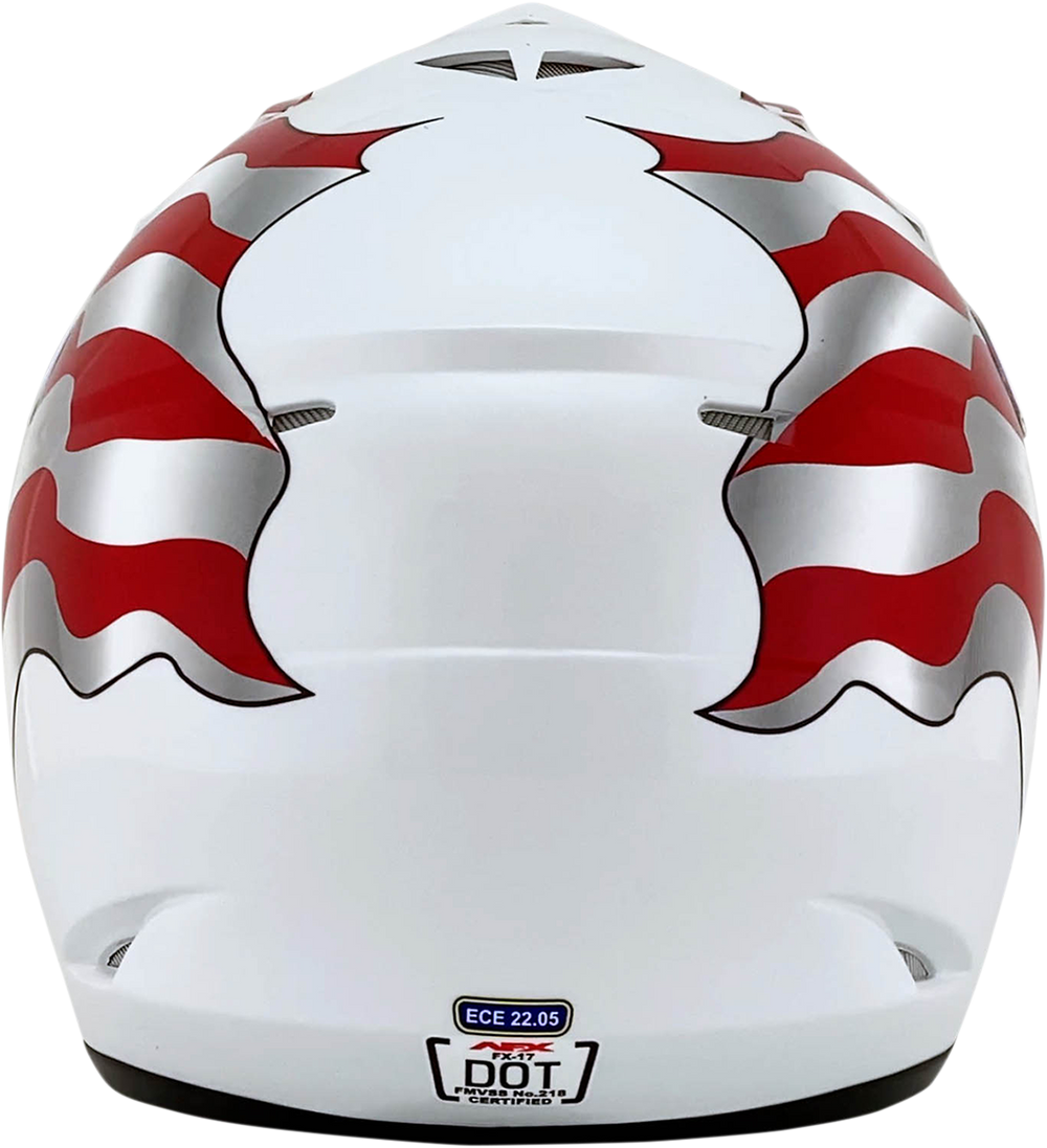 AFX FX-17 Helmet - Flag - White - XL 0110-2378