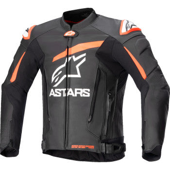 ALPINESTARS GP Plus R v4 Leather Jacket - Black/Red Fluo/White - US 44 / EU 54 3100524-1321-54