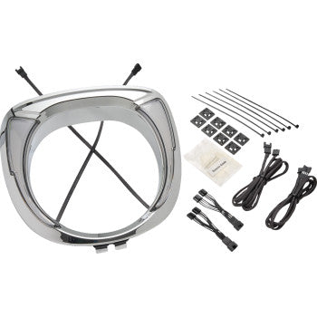 CIRO Headlight Bezel - Fang® - Chieftain - Chrome 46205