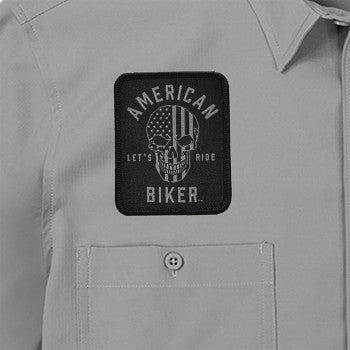 American Biker Biker Sam Lightweight Shirt - Gray/Black - 2XL ABBSAM11ST74GY2R