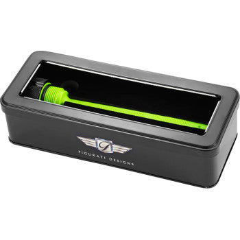 FIGURATI DESIGNS Magnetic Oil Dipstick - Knurled - Black - Indian FD01-MAGDSPP-KN-BLK