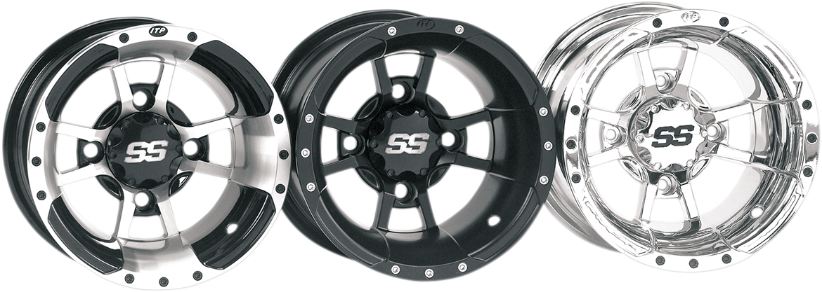 ITP SS Alloy SS112 Sport Wheel - Rear - Machined - 10x8 - 4/115 - 3+5 1028337404B