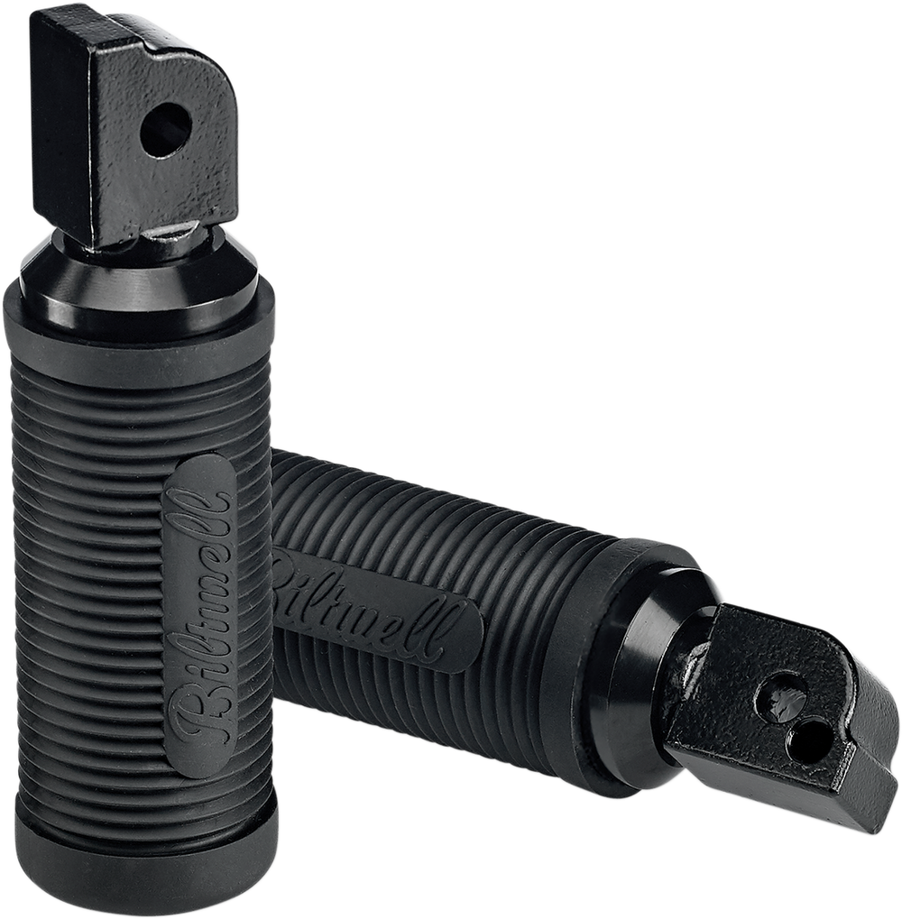 BILTWELL Norman Passenger Foot Pegs - Black - Softail 7004-204-04