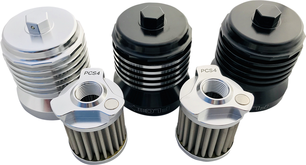 PC RACING Oil Filter - Polished PCS4C