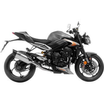 15608U LEOVINCE LV-14 R Exhaust System - 3-into-1 - Stainless Steel - Street Triple 765 R/RS 1810-3220